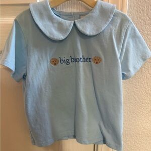 Peter Pan collar “Big Brother” button back t shirt